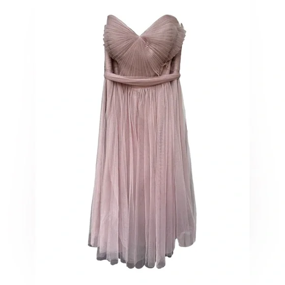 CUT Jenny Yoo Convertible Bridesmaid Dress Annabelle Mauve Pink 14 Strapless CUT Jenny Yoo Convertible Bridesmaid Dress Annabelle Mauve Pink 14 Strapless